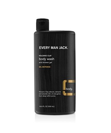 Every Man Jack Body Wash, Volcanic Clay, 16.9 Fl Oz