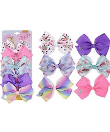 JOJO SIWA 12pcs Hair Bows Clips for Girls - 5 Inches Alligator Clips (2 Sets) | Large Bow Accessories for Girls - Buy Online on GoSupps.com