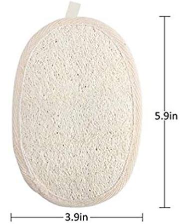 GWHOLE 2 Pack Exfoliating Loofah Pads - Natural Shower Sponge for Gentle Exfoliation - Buy Online on GoSupps.com