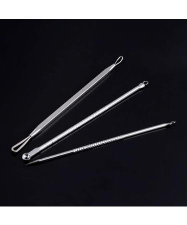 Acne Needles 1set(3pcs) Professional Acne Needles Blackhead Remover Kit Stainless Steel Pimple Extractor - Buy Online on GoSupps.com