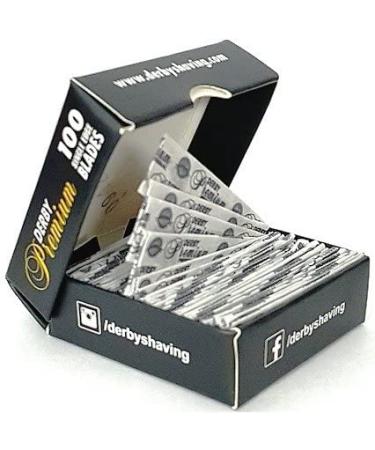 The Shave Factory Straight Edge Razor Kit with 100 Derby Blades - Stainless Steel Men's Straight Razor Set - Buy Online on GoSupps.com