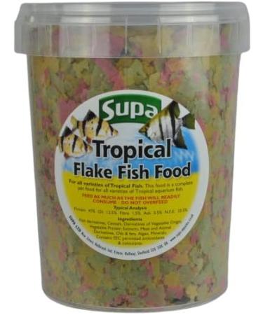 Supa Aquarium Fish Food Tropical Flake 1 Litre | Premium Quality Nutritious Fish Food Offering a Complete Balanced Diet Fish 1 l (Pack of 1) - Buy Online on GoSupps.com