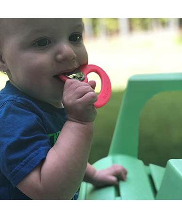 Toofeze Ice Cold Baby Teether Toy   Fast Pain Relief   All Natural Silicone and Stainless   Ages 3 mos+ (Coral Pink) - Buy Online on GoSupps.com