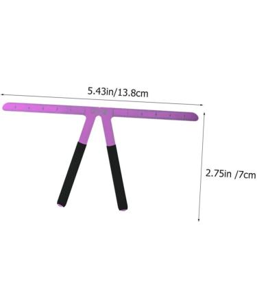 Mipcase Steel Shaper Triangle Measuring Eyebrow Tool Positioning Household Ruler Nose Position Stainless 13.8x7cm Purple - Buy Online on GoSupps.com