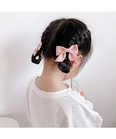 Girls Pink Bow Hair Clips - Set of 2 Cute Barrettes for Little Girls | Hair Accessories - Buy Online on GoSupps.com
