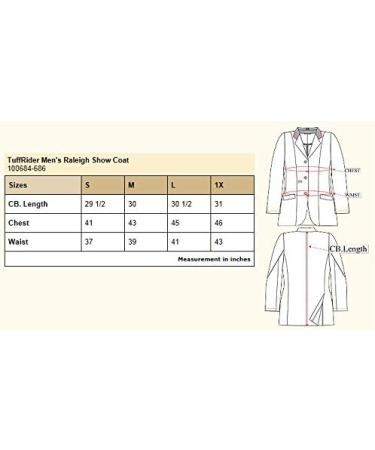 TuffRider Men's Raleigh Show Coat in Black - Size Large - Buy Online on GoSupps.com
