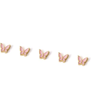 FEIlei 5Piece Colorful Metal Butterfly Nail Decoration Butterfly Charm for DIY Manicure - Buy Online on GoSupps.com