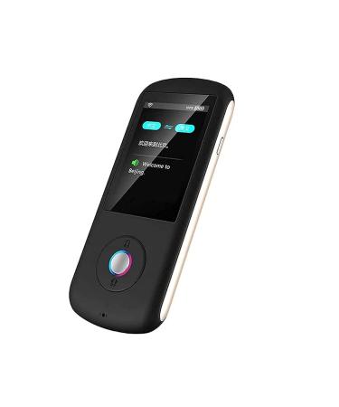 Instant Translator Device Smart Language Translator Device Smart Language Voice 2.4 Inch Touch Screen 28 Languages WiFi Pocket Electronic Translators Learning (White) Elegant Black