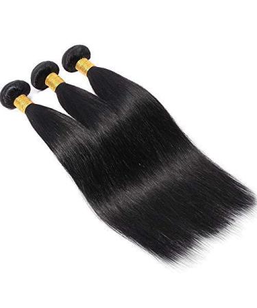 Brazilian Human Hair 3 Bundles - Straight Virgin Weave Extensions | 100% Real Natural Black Hair (10 12 14) - Buy Online on GoSupps.com