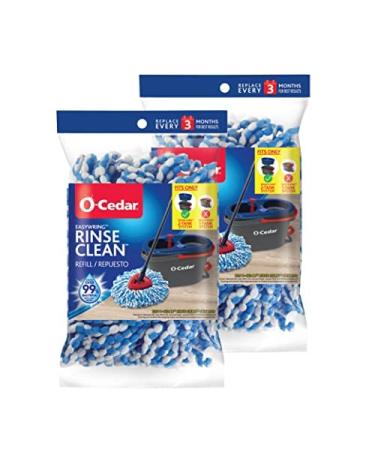O-Cedar RinseClean Spin Mop Microfiber Refill, 1 CT (Pack of 2) 2-Pack