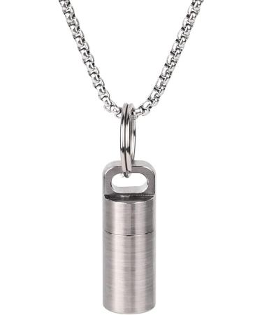 SW633 Micro Titanium Portable Pill Case Keychain | Waterproof Mini Pill Holder for Travel & Camping | Includes Titanium Clip & Stainless Steel Necklace - Buy Online on GoSupps.com
