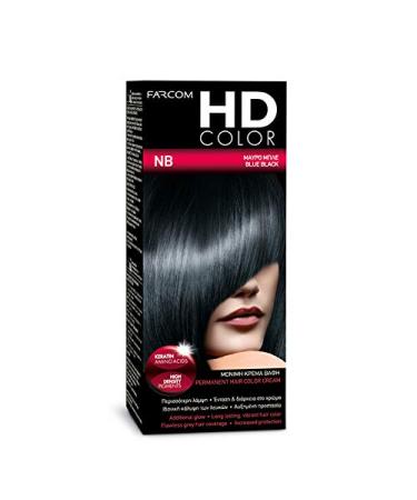 FARCOM HD Hair Color with Keratin Amino Acids 60ml (NB Blue Black)