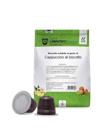 80 Capsules Gattopardo Cappuccino Biscuit Soluble Compatible With Nespresso