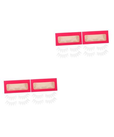 minkissy 6 Pairs Makeup False Eyelashes Masquerade Makeup Accessories Fake Eyelash Cosplay Eyelashes Cosmetic Lashes Natural Eyelashes Cosplay Lashes White Fiber Japan 3d Fluffy