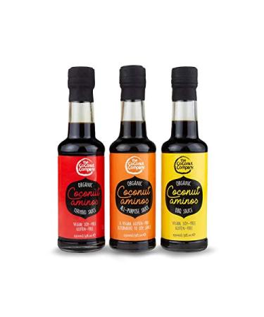 Organic Coconut Aminos 3 x 150ml Coconut Sauce 100% Natural Pure Coconut Sap Naturally Fermented Raw All-purpose BBQ Teriyaki - Buy Online on GoSupps.com
