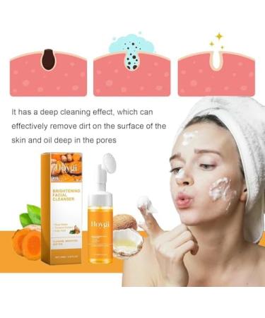 Turmeric Facial Cleanser - Exfoliating & Hydrating Face Wash for Glowing Skin | Moisturizing Foaming Cleanser for Face & Body - Buy Online on GoSupps.com