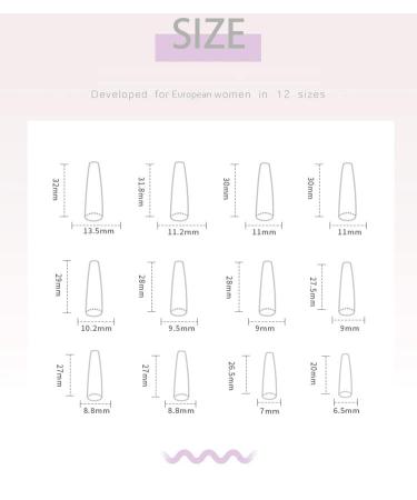 Sethexy Long Coffin False Nails - 24PCS Crystal Sparkle Acrylic Press-On French Art Nails for Women & Girls - Buy Online on GoSupps.com