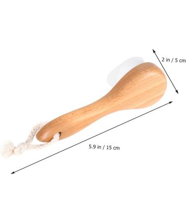 NOLITOY Facial Exfoliation Brush - Long Handle Bamboo Face Cleaning & Pore Scrub for Glowing Skin | Best Exfoliating Brush for Deep Cleansing - Buy Online on GoSupps.com