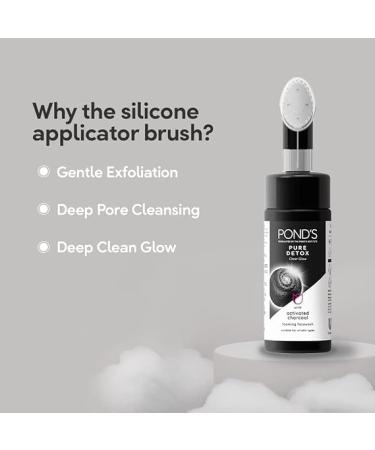 POND'S Pure Detox Foaming Brush Facewash - Clear Glow Gentle Exfoliation & Deep Clean for All Skin Types | 150ml - Buy Online on GoSupps.com