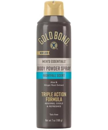 Gold Bond Men's Essentials Talc-Free Body Powder Spray 7 oz. Nightfall Scent Wetness Protection (Pack of 2) 7 Ounce (Pack of 2) Talc-Free Nightfall - Buy Online on GoSupps.com