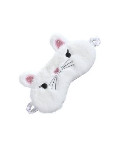 minkissy Contoured Eye Mask Sleep Mask Night Eyeshade Night Blindfold Eye Cover Sleeping Mask White Goggles Winter Girl 1 Count (Pack of 1) White