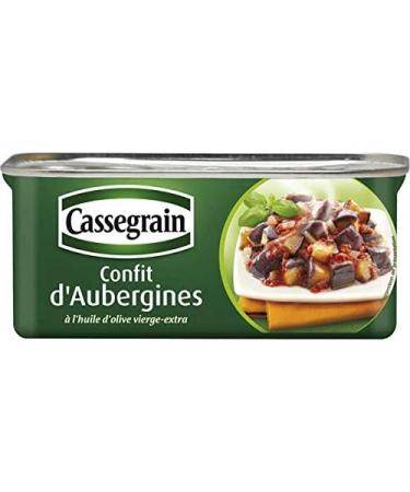 French Confit of eggplant in virgin olive oil Cassegrain-Confit d aubergines a l huile d olive vierge - 375 gr - Buy Online on GoSupps.com