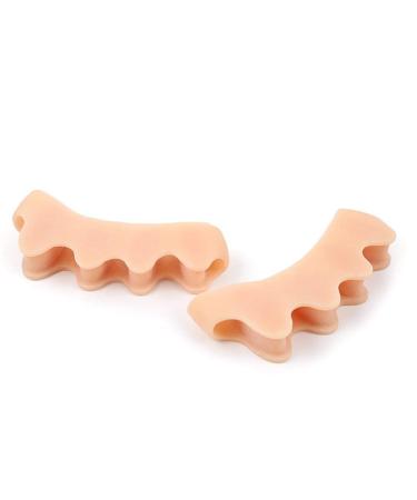 DEAVER Toe Straightener Gel Toe Separators Metatarsal Pads Gel Straightener for Overlapping Toes Bunion Corrector Hallux Valgus Forefoot Pain Relief C 5 pairs