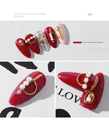 25cm Nail Art Metal Pearl Chain - Glitter Accessories for DIY Manicure | Gold & Silver LT07 - Buy Online on GoSupps.com