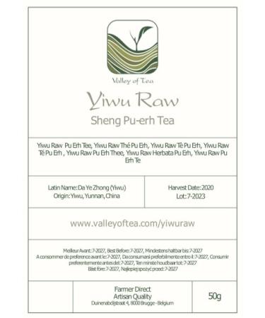 Buy Sheng Pu-Erh Tea Yiwu Yunnan - Authentic Chinese Loose Leaf Puerh 50g | Premium Quality Raw Tea - Buy Online on GoSupps.com