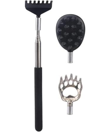3-Piece Telescopic Back Scratchers Set Itch Relief with Storage Bag | Ideal for Back & Head Relief - Buy Online on GoSupps.com
