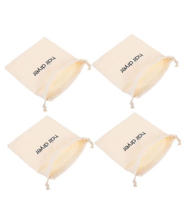 Baluue 4pcs Hair Dryer Storage Bag Travel Blow Dryer Hair Dryer Receive Bag Hair Dryer Holders Beige Fabric