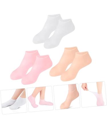 PLAFOPE 3 Pairs Gel Socks Dry Feet Socks Feet Moisturizer Socks Lotion Socks Reusable Moisturizing Socks Womans Socks Foot Foot Care Socks Heel Protectors for Spa Socks Sebs - Buy Online on GoSupps.com