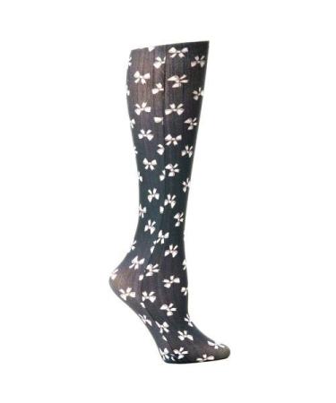 Red Moby Celeste-Stein-CMPSQ-2-1897 Womens 15-20 mmHg Compression Sock - Queen - Bows Black