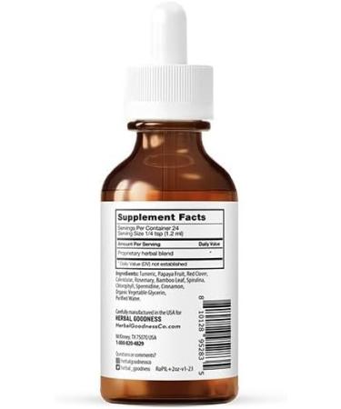 Herbal Goodness Radiantly Looking Good: Herbal Dietary Supplement Promote Healthy and Radiant Skin Natural Skin Care Vitamin C 2 Fl. oz - 1 Btle - Buy Online on GoSupps.com
