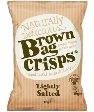Brown Bag Retail Lightly Salted Crisps and Sea Salt & Malt Vinegar Crisps (2 Boxes) - Buy Online on GoSupps.com