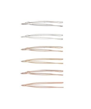 Scunci Bobby Pins Set - Silver, Gold, Bronze Colors - 12 Pcs (2 Packs) - Buy Online on GoSupps.com