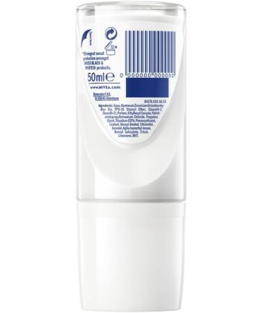 NIVEA Black & White Max Protection (50 ml) Women's Deodorant Roll On Antiperspirant to Reduce White Marks Women's Deodorant Maximum Protection 48h Protection - Buy Online on GoSupps.com