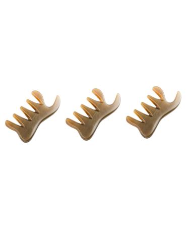 TOVINANNA 3 STK scratching comb earpiercing set Handy head massage comb Massage comb for the body facial massage device body massage device trigger point massage tab scratching board H rner 11x5.5x0.7cmx3PCs as shown x 3 pieces