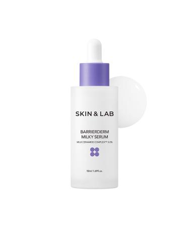 SKIN&LAB Barrierderm Milky Serum | Milk Ceramide Complex Squalane and Panthenol to repair Skin Barrier | Made in Korea | 1.69 Fl Oz