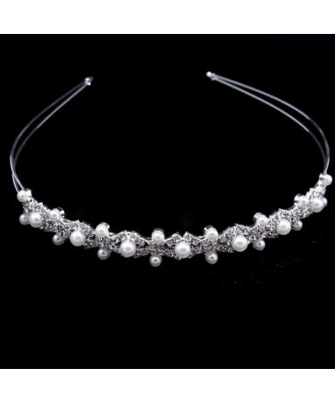 Csirnto 2-Piece Bridal Hair Accessories - Faux Pearls & Rhinestone Wedding Hair Band for Brides - Buy Online on GoSupps.com