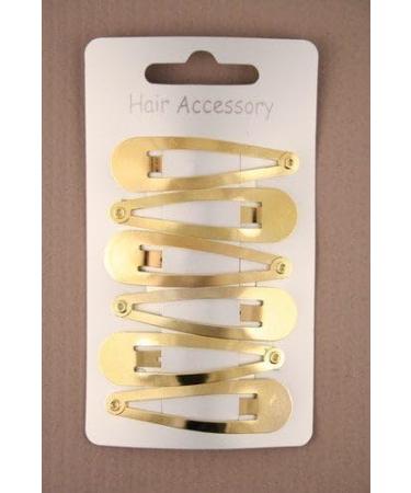 Arranview Jewellery 6 metallic gold hair clips slides snaps sleepies bendies