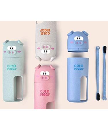Eco-Friendly Toothbrush Holder Set | Portable Beige Toothbrush Cup for Travel | Sustainable Dental Care Accessories - Buy Online on GoSupps.com