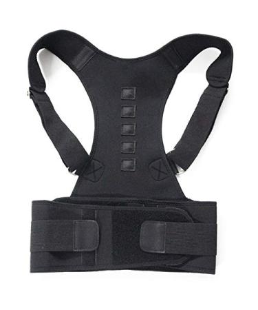 Adjustable Posture Corrector Back Brace Shoulder Lumbar Spine Clavicle Support Belt Corset Posture Correction for Dropshipping (Color : B Black Size : L) favorite gift lofty ambition