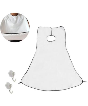Beard Catcher Beard Trimming Apron | Mess-Free Beard Styling Bib for Men - White - Buy Online on GoSupps.com