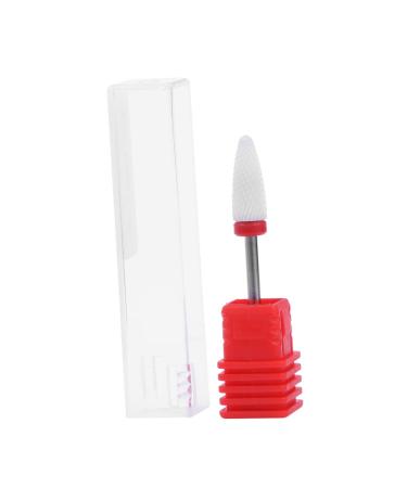 FRCOLOR Nails Drill Bits Electrical Tools Electric Tool Power Tools Nail Tools Manicure Tools Nail Accessories Manicure Drill Bits Nail Drill Bits Nail Grinding Head Ceramics Set medium Red