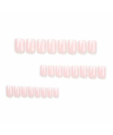 Justotry 24-Piece Glossy White Press-On Nails | Short Angular Fake Nails | French Square Design | Perfect for Women - Buy Online on GoSupps.com