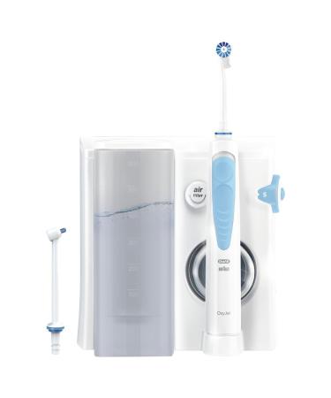 Oral-B Oral Health Center Mundschache 2 replacement nozzles interdental cleaner for gentle tooth cleaning & healthier gums with oxyjet technology 5 pressure levels for dental care white/blue