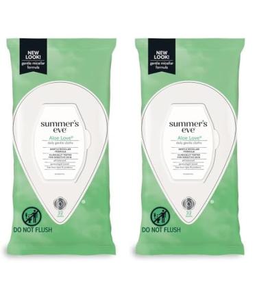 Summer'S Eve Aloe Love Soft Cleansing Cloth 3.2 Ounce (Pack of 2) 32 Count (Pack of 2)