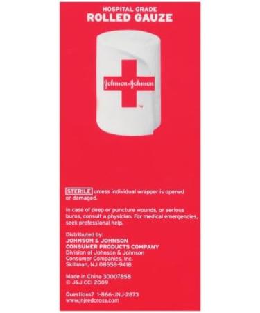 Johnson & Johnson Red Cross 3" x 2.5 Yards - 1 Count (Pack of 6) | International Shipping Available - Buy Online on GoSupps.com