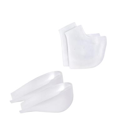 FRCOLOR 1 Set Heel Cover White Formal Wear Protection Pad Man White 9.4X6.2X3cm